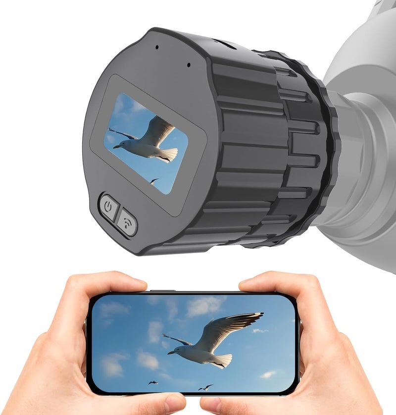 Unalace 64GB Digital Eyepiece Telescope Camera with 2K HD Video & WiFi - Telescope Microscope Accessory, 25-50mm Eyepiece Adapter, Live View Screen, App Control, Perfect for Astrophotography, Birds Watching - Image 1